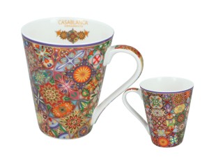 Carmani, kubek z porcelany 370ml - CASABLANCA ORNAMENTS, wz. marokański
