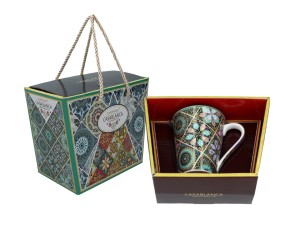 Carmani, kubek z porcelany 370ml - CASABLANCA ORNAMENTS, wz. marokański