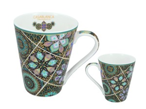 Carmani, kubek z porcelany 370ml - CASABLANCA ORNAMENTS, wz. marokański