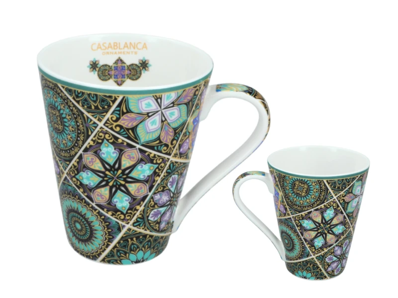 Carmani, kubek z porcelany 370ml - CASABLANCA ORNAMENTS, wz. marokański