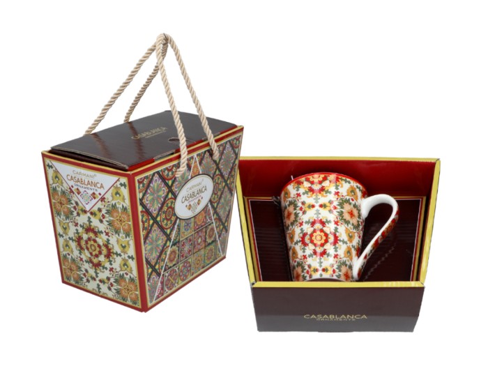 Carmani, kubek z porcelany 370ml - CASABLANCA ORNAMENTS, wz. marokański