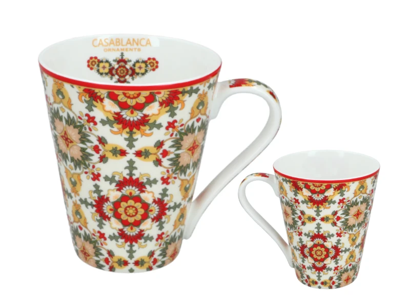 Carmani, kubek z porcelany 370ml - CASABLANCA ORNAMENTS, wz. marokański