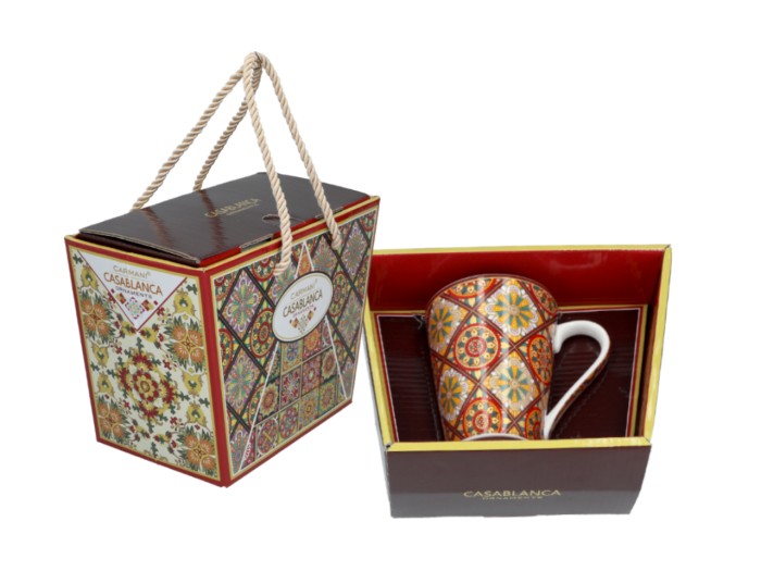 Carmani, kubek z porcelany 370ml - CASABLANCA ORNAMENTS, wz. marokański