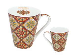 Carmani, kubek z porcelany 370ml - CASABLANCA ORNAMENTS, wz. marokański