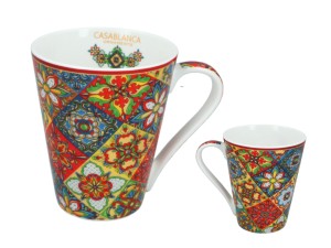 Carmani, kubek z porcelany 370ml - CASABLANCA ORNAMENTS, wz. marokański