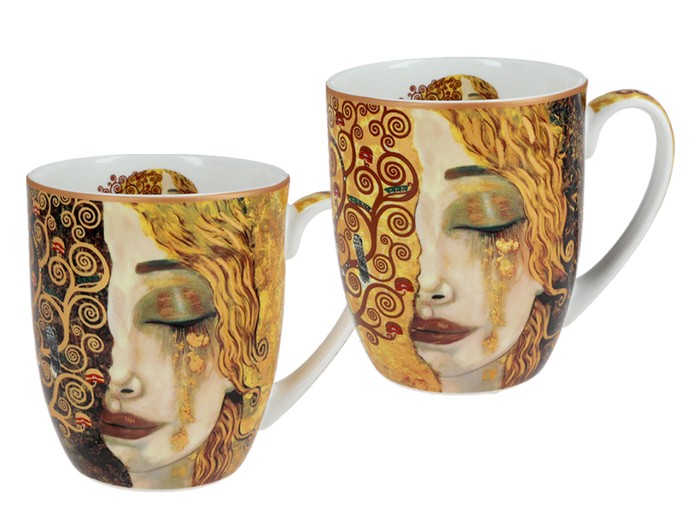 Carmani, kpl. 2 kubków 380ml - GUSTAV KLIMT/Złote łzy