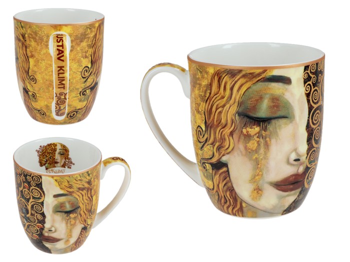 Carmani, kpl. 2 kubków 380ml - GUSTAV KLIMT/Złote łzy