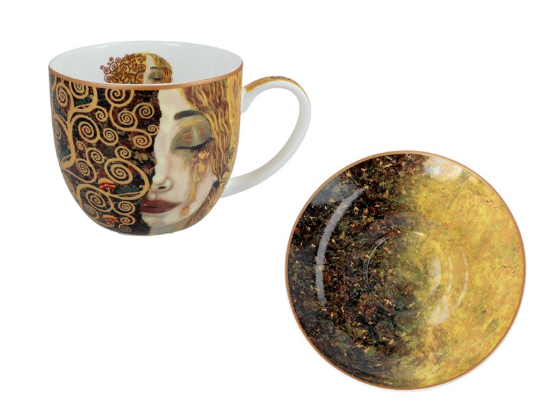 Carmani,k pl. 2 filiżanek 240ml + spodki - GUSTAV KLIMT/Złote łzy