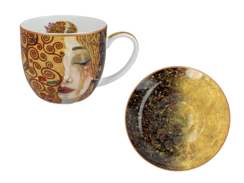 Carmani,k pl. 2 filiżanek 240ml + spodki - GUSTAV KLIMT/Złote łzy