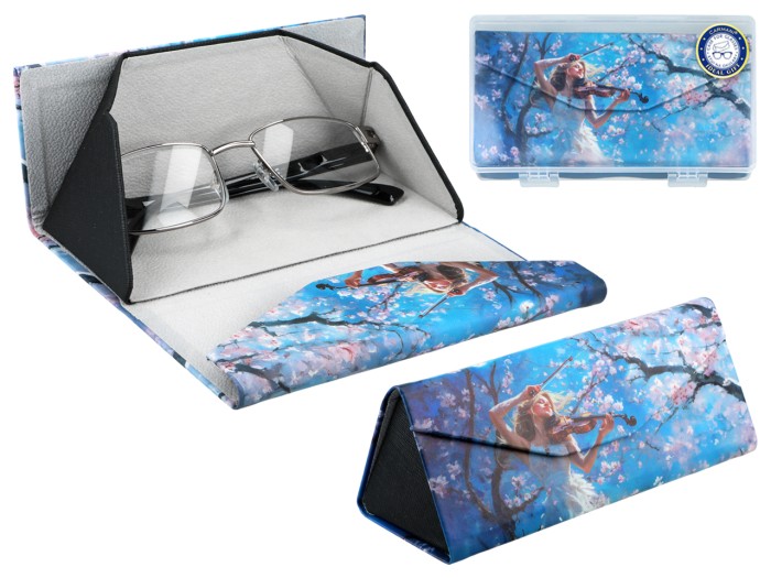 Carmani, składane etui na okulary, składane - Dekoracja kwiatowa