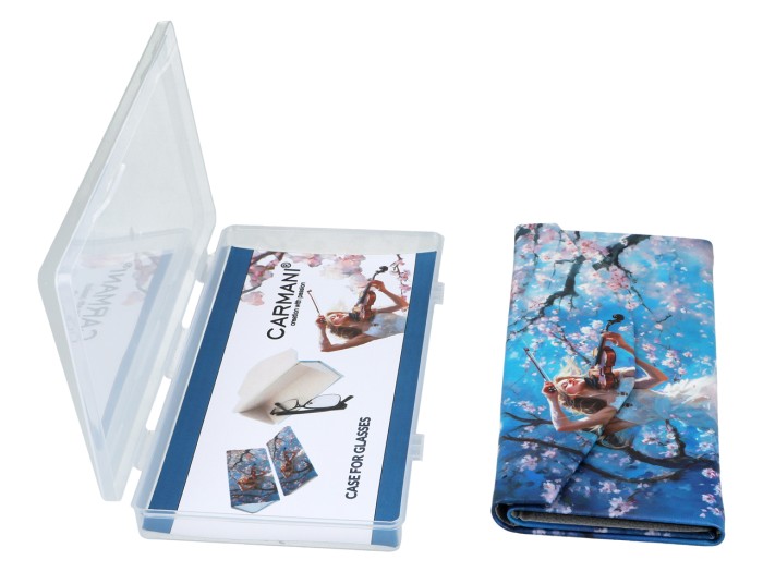 Carmani, składane etui na okulary, składane - Dekoracja kwiatowa