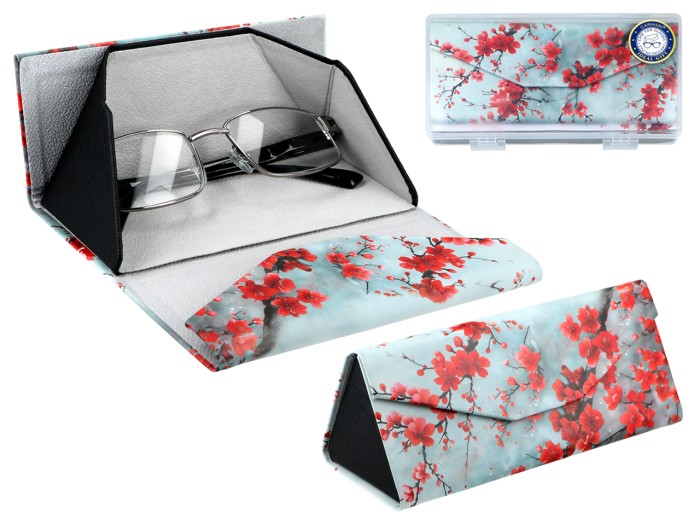 Carmani, składane etui na okulary, składane - Dekoracja kwiatowa