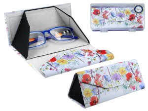 Carmani, składane etui na okulary, składane - Dekoracja kwiatowa