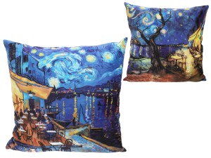 Carmani, poduszka z wypełnieniem/suwak - Inspirowana malarstwem VAN GOGH