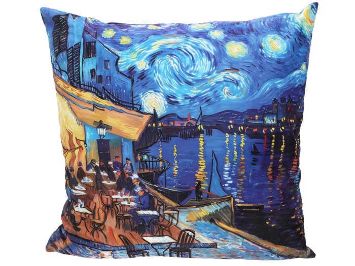 Carmani, poduszka z wypełnieniem/suwak - Inspirowana malarstwem VAN GOGH