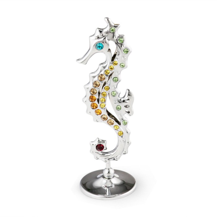 Crystocraft, miniaturka-figurka chromowana Swarovski/KONIK MORSKI