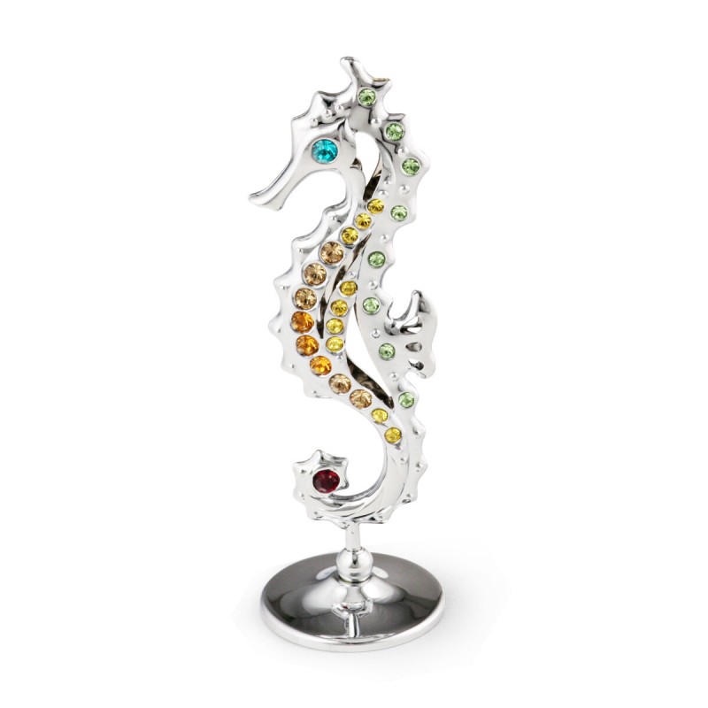 Crystocraft, miniaturka-figurka chromowana Swarovski/KONIK MORSKI