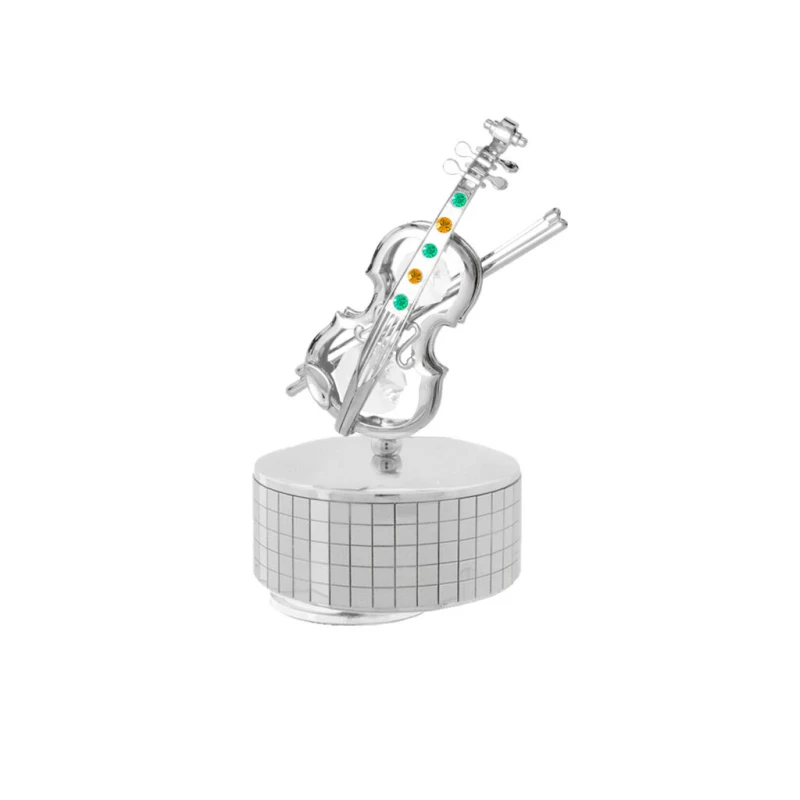 Crystocraft, miniaturka-figurka chromowana Swarovski/SKRZYPCE-POZYTYWKA