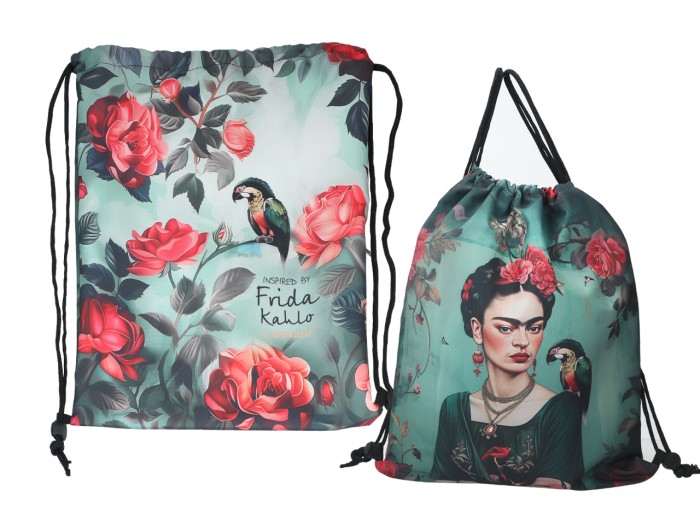 Carmani, worek na plecy z kieszenią w tubie - FRIDA KAHLO