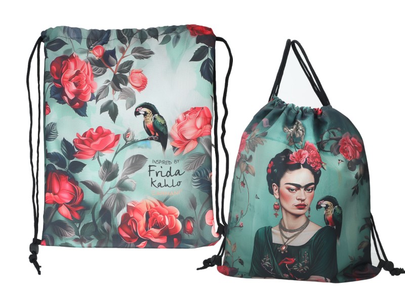 Carmani, worek na plecy z kieszenią w tubie - FRIDA KAHLO