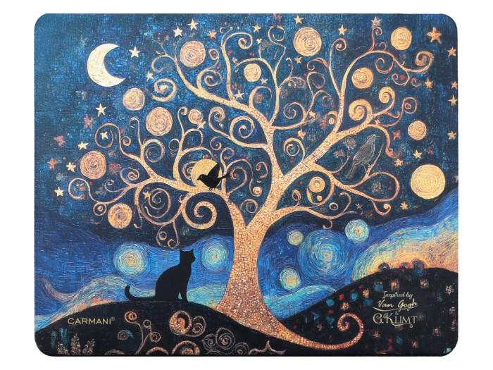 Carmani, podkładka pod mysz komputerową - kolaż: VAN GOGH i KLIMT