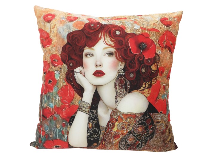Carmani, poduszka z wypełnieniem/suwak  50x50cm - LAURA LOZANO/ Lady`s Floral Symphony