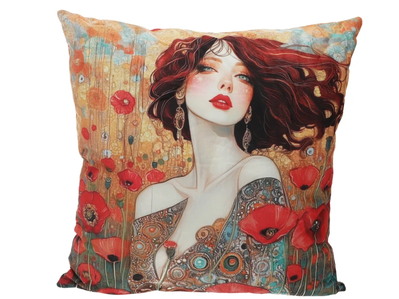 Carmani, poduszka z wypełnieniem/suwak  50x50cm - LAURA LOZANO/ Lady`s Floral Symphony