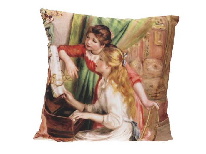 Carmani, poduszka z wypełnieniem/suwak  50x50cm - RENOIR/Lekcja gry na pianinie