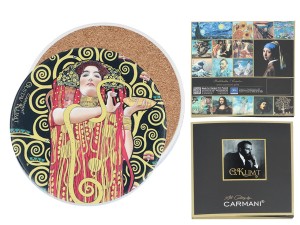 Carmani, podkładka ceramiczna pod kubek, okrągła - KLIMT/Medycyna