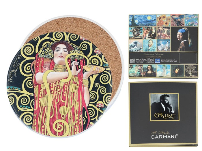 Carmani, podkładka ceramiczna pod kubek, okrągła - KLIMT/Medycyna