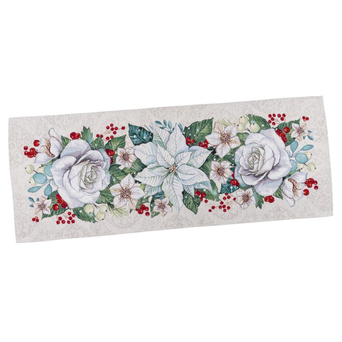 Bieżnik na stół z tkaniny gobelinowej(tkany maszynowo) OTILIA-45, 45x140 cm