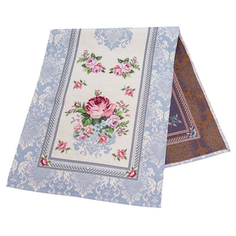 Bieżnik na stół z tkaniny gobelinowej(tkany maszynowo) RUNNER386GR-37x100 cm