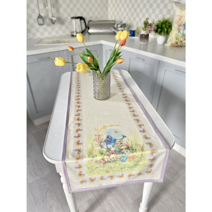 Bieżnik na stół z tkaniny gobelinowej(tkany maszynowo) NPOP01- 47x145cm