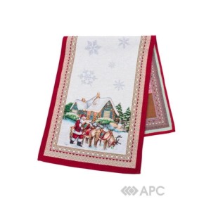 Bieżnik na stół z tkaniny gobelinowej(tkany maszynowo) FROSTY- 45x140 cm