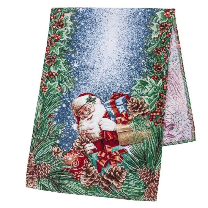 Bieżnik na stół z tkaniny gobelinowej(tkany maszynowo) - WINDOW-37x100 cm