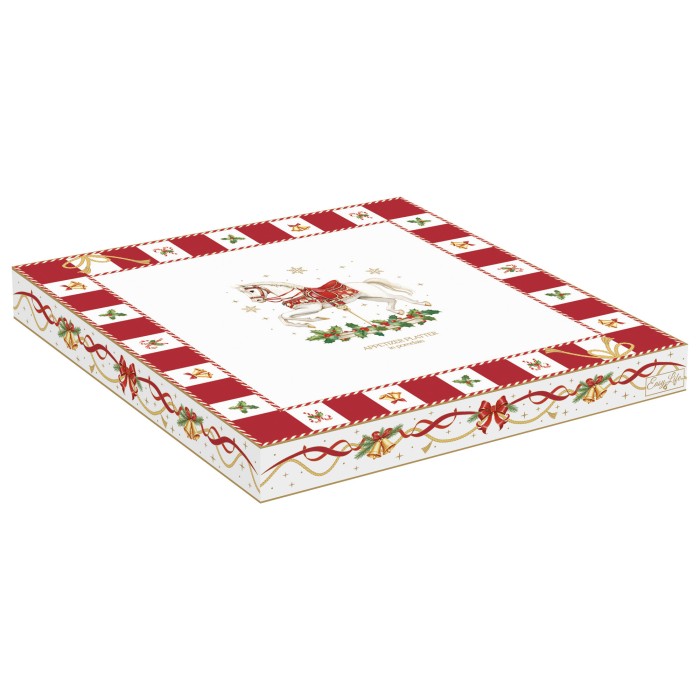 Easy Life/Nuova R2S, kwadratowy półmisek z porcelany - CHRISTMAS IN EASY LIFE-POZZI