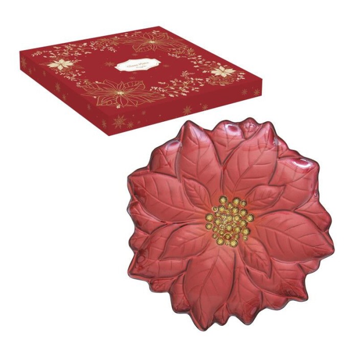 Easy Life/Nuova R2S, dekor.-użytk. szklany talerz 31cm - CHRISTMAS IN EASY LIFE-POZZI