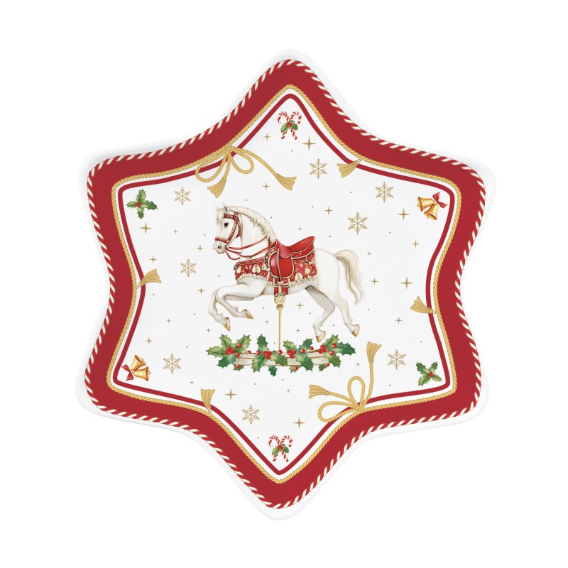 Easy Life/Nuova R2S, porcelanowy pólmisek-gwiazdka - CHRISTMAS IN EASY LIFE-POZZI