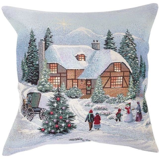 Poszewka na poduszkę z tkaniny gobelinowej(tkana maszynowo) - KISS723B, 45x45cm