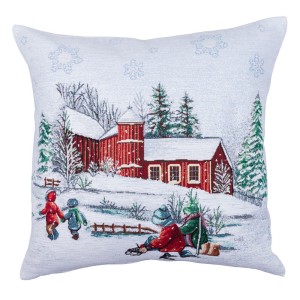 Poszewka na poduszkę z tkaniny gobelinowej(tkana maszynowo) - KISS SLED-NV1, 45x45cm