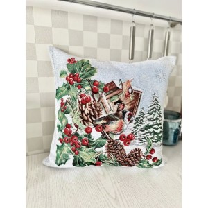 Poszewka na poduszkę z tkaniny gobelinowej(tkana maszynowo) - KISS SQUIRREL CO1-NV1, 45x45cm