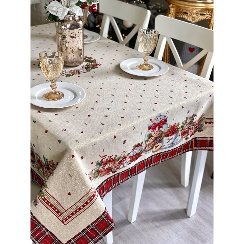 Obrus  z tkaniny gobelinowej(tkana maszynowo)  - Runner 1385-180, 137x180 cm