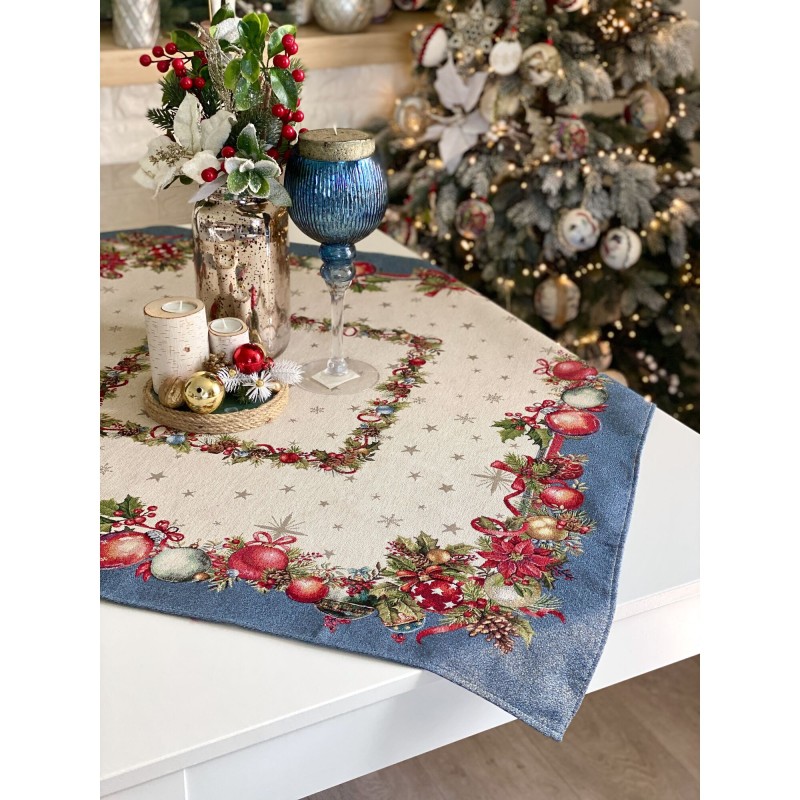 Obrus  z tkaniny gobelinowej(tkana maszynowo)  - Runner 1375AZ - FN -137, 137x137 cm