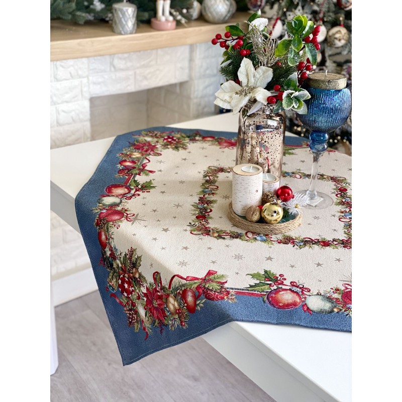 Obrus  z tkaniny gobelinowej(tkana maszynowo)  - Runner 1375AZ - FN -137, 137x137 cm