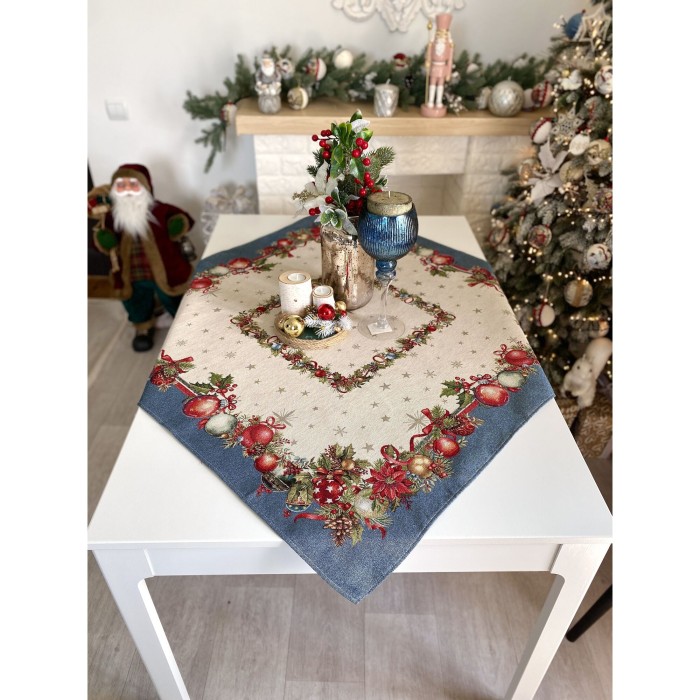 Obrus  z tkaniny gobelinowej(tkana maszynowo)  - Runner 1375AZ - FN -180, 137x180 cm