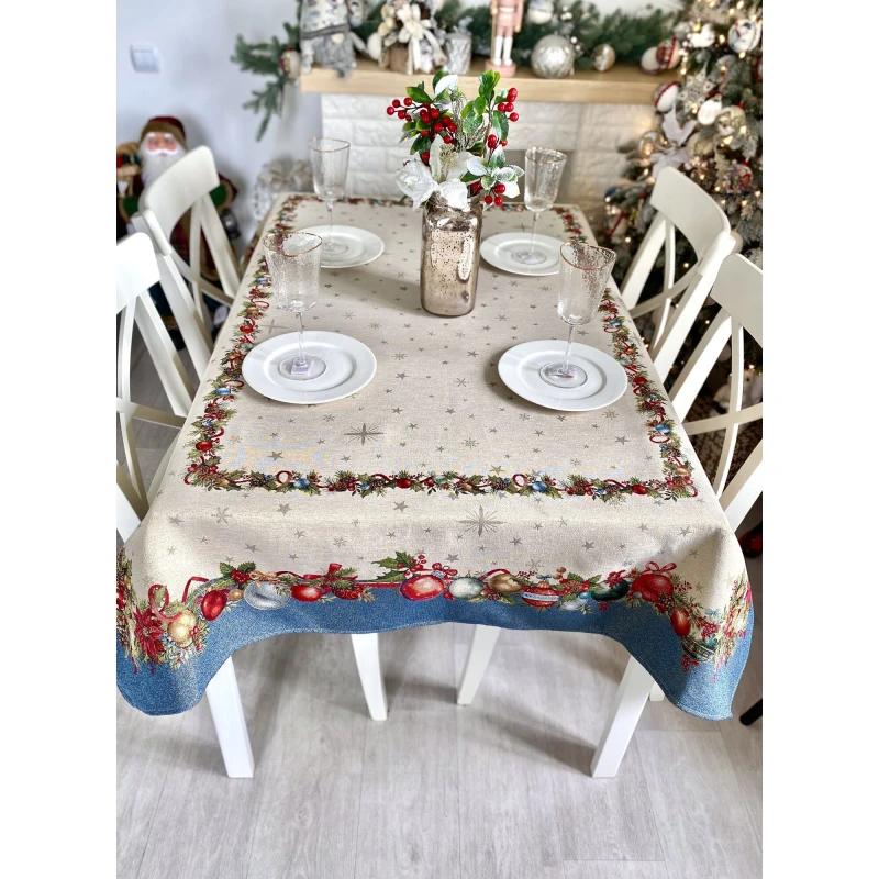 Obrus  z tkaniny gobelinowej(tkana maszynowo)  - Runner 1375AZ - FN -180, 137x180 cm