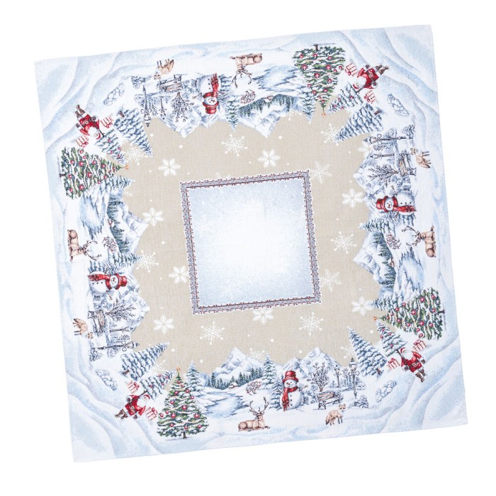 Mały obrus  z tkaniny gobelinowej(tkana maszynowo)  - G-34394 -100, 100x100 cm