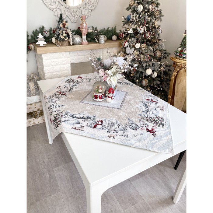 Mały obrus  z tkaniny gobelinowej(tkana maszynowo)  - G-34394 -100, 100x100 cm