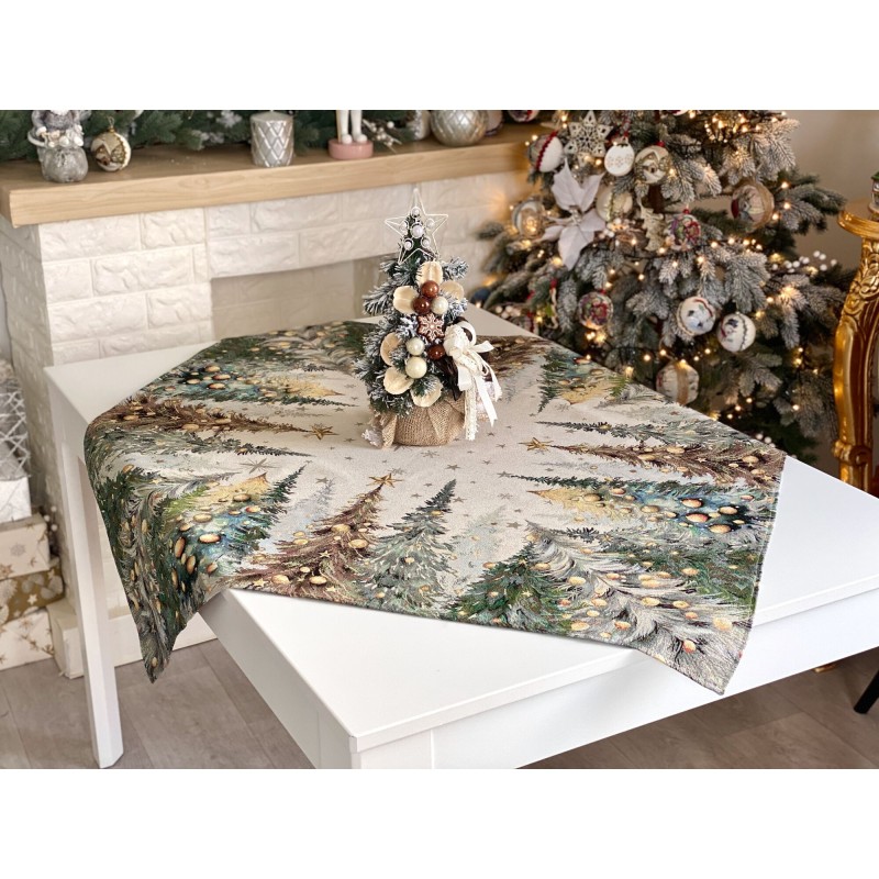 Obrus  z tkaniny gobelinowej(tkana maszynowo)  - Runner 1387- FN-137, 137x137 cm