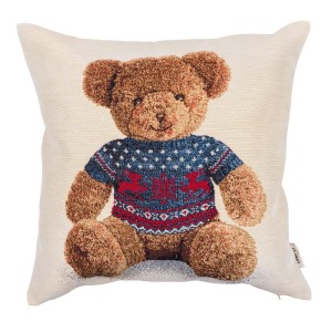 Poszewka na poduszkę z tkaniny gobelinowej(tkana maszynowo) - KISS MOUNTAINBEAR-NV1, 45x45cm